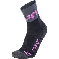 UYN Cycling Light Fahrradsocken mit Cool-Air-Flow Technologie aus Natex Damen black/grey/rose violet 39-40 von Uyn