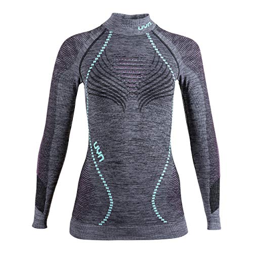 UYN Damen Ambityon Uw Unterhemd, Black Melange/Pink/Aqua, XS UYN Damen Ambityon Uw Unterhemd, Black Melange/Pink/Aqua, XS von UYN