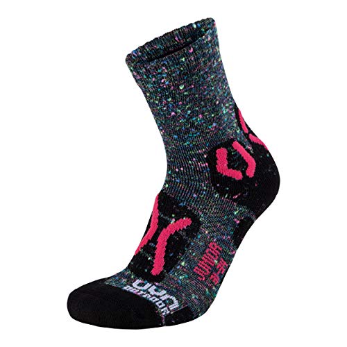 UYN Unisex Kinder Trekking Outdoor Explorer Socke, Grey Multicolor/Pink, 32 EU UYN Unisex Kinder Trekking Outdoor Explorer Socke, Grey Multicolor/Pink, 32 EU von UYN