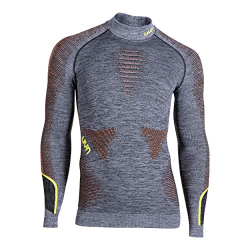 UYN Herren Ambityon Uw Unterhemd, Black Melange/Orange/Yellow, S/M UYN Herren Ambityon Uw Unterhemd, Black Melange/Orange/Yellow, S/M von UYN