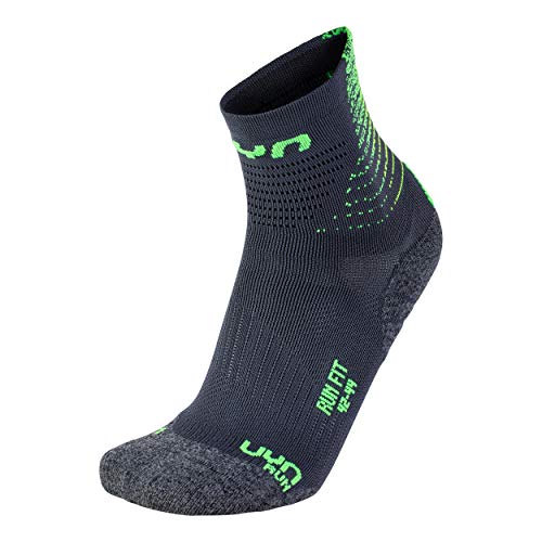 UYN Herren Run Fit Socke, Anthracite/Green Lime, 39/41 UYN Herren Run Fit Socke, Anthracite/Green Lime, 39/41 von UYN