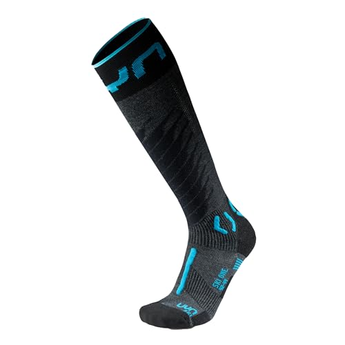 UYN Herren Ski One Merino Socken, Anthracite-Turquoise, EU 45-47 UYN Herren Ski One Merino Socken, Anthracite-Turquoise, EU 45-47 von UYN