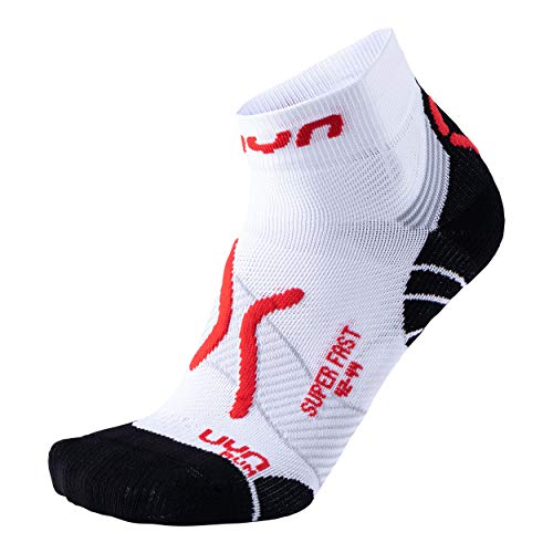 UYN Herren Super Fast Runningsocken Socken, White/Red, 39-41 EU UYN Herren Super Fast Runningsocken Socken, White/Red, 39-41 EU von UYN