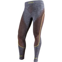 UYN Ambityon lange Funktionsunterhose melange Herren black melange/orange/yellow L/XL von Uyn