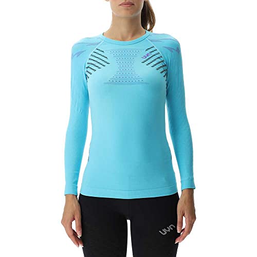 UYN O102476 Running ULTRA1 OW Long SL_ T-Shirt Women's Curaçao/Schwarz/Lila S von UYN