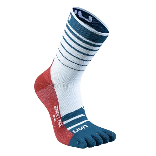 UYN S100318-W632 RUNNER'S FIVE Socks Herren White/Blue Poseidon/Red 41 UYN S100318-W632 RUNNER'S FIVE Socks Herren White/Blue Poseidon/Red 41 von UYN