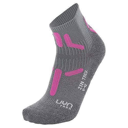 UYN Trekking 2In Low Cut Socken Anthracite/Turquoise 39/40 von UYN