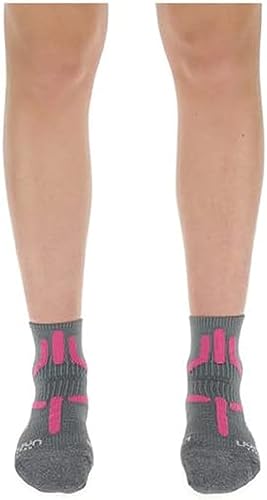 UYN Trekking 2In Low Cut Socken Mid Grey/Pink 41/42 von UYN