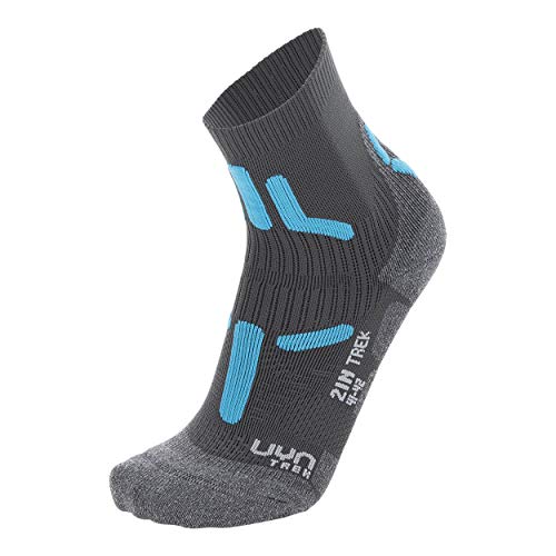 UYN Damen trekking 2 inch Socken, Anthracite/Turquoise, 37 EU UYN Damen trekking 2 inch Socken, Anthracite/Turquoise, 37 EU von UYN