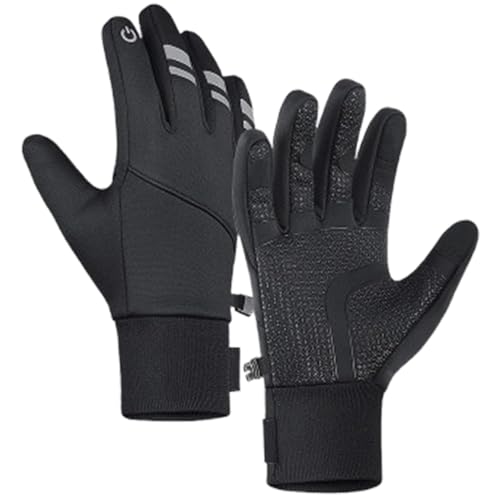 UZQFSGXA warme Handschuhe für Männer und Frauen, wasserdichte Thermohandschuhe, Winddichte Fahrradhandschuhe, Outdoor-Sporthandschuhe, zum Warmhalten im Freien beim Radfahren (Large,1pair-g) von UZQFSGXA