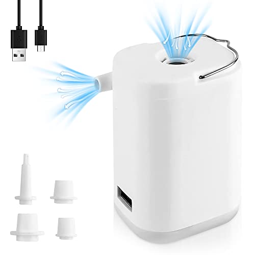 Udbrud Tiny Pump, Elektrische Luftpumpe mit 4 Luftdüsen USB Elektrisch Inflator Inflate und Deflate Tragbare Kompakte Luftpumpe für Luftmatratzen, Luftbetten, Schwimmringen, Vakuumsäcken usw Udbrud Tiny Pump, Elektrische Luftpumpe mit 4 Luftdüsen USB Elektrisch Inflator Inflate und Deflate Tragbare Kompakte Luftpumpe für Luftmatratzen, Luftbetten, Schwimmringen, Vakuumsäcken usw von Udbrud