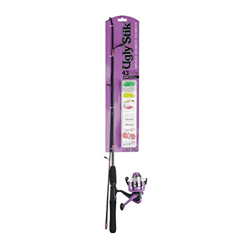 Ugly Stik Komplettes Damen-Spinnrolle und Angelruten-Set, lila, LUGLYMULTISPCOMPKIT, 1,52 m – leicht Ugly Stik Komplettes Damen-Spinnrolle und Angelruten-Set, lila, LUGLYMULTISPCOMPKIT, 1,52 m – leicht von Ugly Stik
