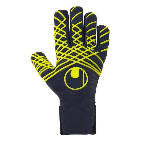 Uhlsport Torwarthandschuhe Prediction Absolutgrip HN Fit - Navy/Weiß/Gelb von Uhlsport