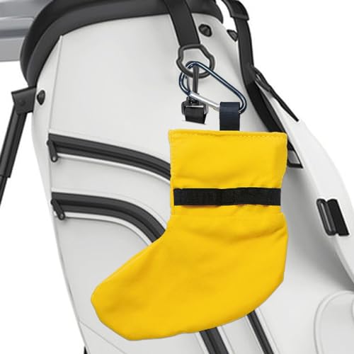 Uhngw Aufbewahrungstasche für Golfbälle, Sockenform, Golftasche, tragbare Golfball-Halterung, Golf-Zubehörtasche für drinnen und draußen von Uhngw