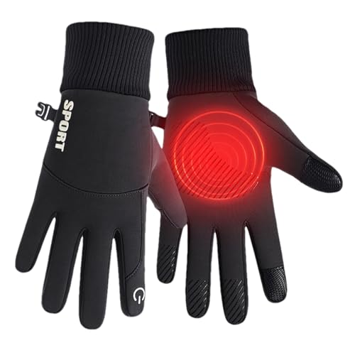 Uhngw Elektrisch beheizte Handschuhe, beheizte Handschuhe,Touchscreen-beheizte Fäustlinge - Touchscreen-beheizte Fäustlinge, beheizte Winter-Handschuhwärmer für Outdoor-Sportarten, Radfahren, von Uhngw