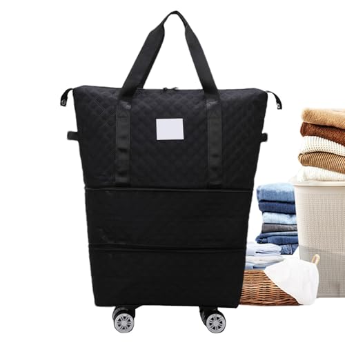 Uhngw Rollende Reisetasche mit Rollen, faltbare Reisetasche | Reisetasche mit abnehmbaren Rollen | Erweiterbares Handgepäck, Reisetasche mit großem Fassungsvermögen für Geschäftsreisen, Fitnessstudio, Uhngw Rollende Reisetasche mit Rollen, faltbare Reisetasche | Reisetasche mit abnehmbaren Rollen | Erweiterbares Handgepäck, Reisetasche mit großem Fassungsvermögen für Geschäftsreisen, Fitnessstudio, von Uhngw