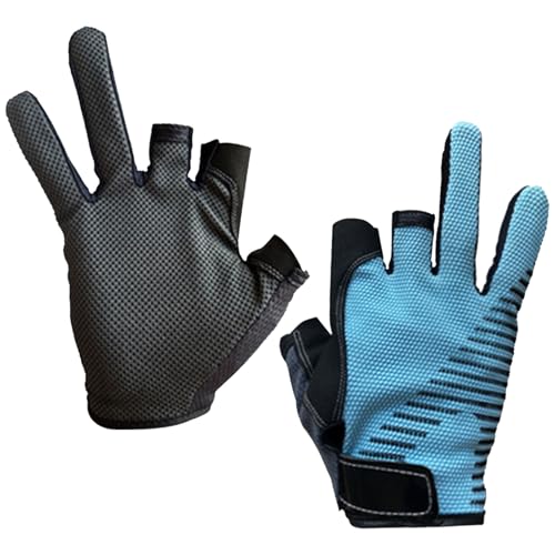 Uitndvyte Schnell Trocknende rutschfeste Angelhandschuhe 3 Fingerlose Angelhandschuhe Atmungsaktive Outdoor Handschuhe Für Damen Und Herren Outdoor Aktivitäten von Uitndvyte