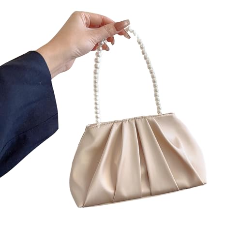 Frauen Handtasche All Passende Perle Kupplung Geldbörse Damen Unterarm Tasche Französisch Stil Wolke Tasche Plissee Schulter Taschen Für Party von Ukbzxcmws