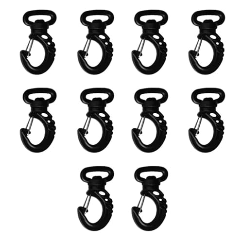 Ukbzxcmws 10Pcs Nylon Wirbel Frühling Haken Scubas Tauchen Frühling Clip Single Ended Tauchen Clip Für Schlüsselanhänger Rucksäcke Schnallen Gürtel Strap von Ukbzxcmws