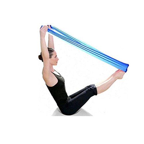 UIarma Fitnessbänder Übungsband Stretch Out Strap Pilates Yoga Workout Aerobic elastisch dehnbaren Band Gurt (Blau) von Ularma