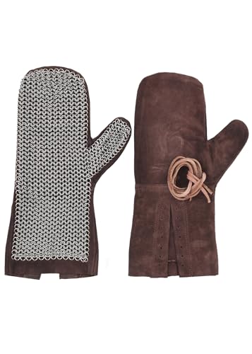 Ulfberth Kettenfäustlinge, ID 6mm unbehandelt, braunes Leder Kettenhandschuhe Kettenhemd Ulfberth Kettenfäustlinge, ID 6mm unbehandelt, braunes Leder Kettenhandschuhe Kettenhemd von Ulfberth