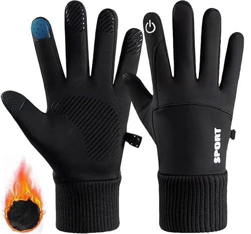 Ulhnei Fahrradhandschuhe Warme Winterhandschuhe Wasserabweisende Touchscreenhandschuhe Winddichte Laufhandschuhe rutschfeste für Männer Frauen zum Laufen, Radfahren, Klettern usw Ulhnei Fahrradhandschuhe Warme Winterhandschuhe Wasserabweisende Touchscreenhandschuhe Winddichte Laufhandschuhe rutschfeste für Männer Frauen zum Laufen, Radfahren, Klettern usw von Ulhnei