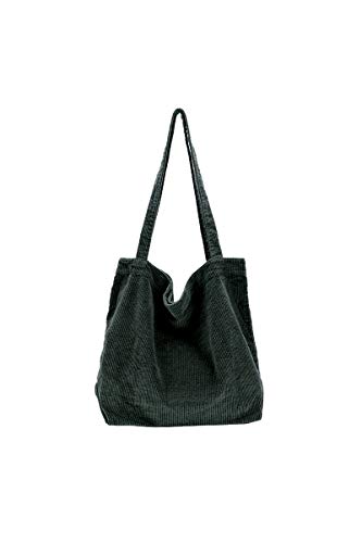 Ulisty Damen Grosse Kapazität Cord Tragetasche Lässig Schultertasche Mode Handtasche Einkaufstasche Tote Tägliche Tasche dunkelgrün Ulisty Damen Grosse Kapazität Cord Tragetasche Lässig Schultertasche Mode Handtasche Einkaufstasche Tote Tägliche Tasche dunkelgrün von Ulisty