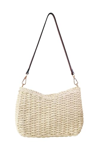 Ulisty Damen Klein Handgewebte Tasche Mini Handgefertigt Unterarmtasche Quadratisch Schultertasche Handtasche Taschenbeutel beige Ulisty Damen Klein Handgewebte Tasche Mini Handgefertigt Unterarmtasche Quadratisch Schultertasche Handtasche Taschenbeutel beige von Ulisty