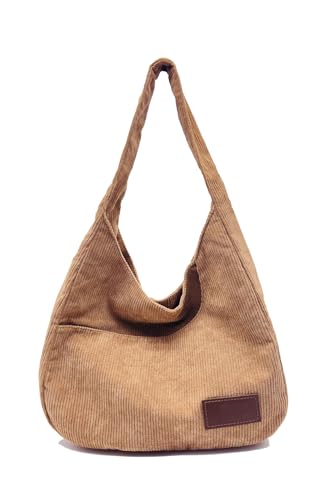 Ulisty Damen Cord Breiter Gurt Hobo Tasche Schultasche Shopper Handtasche Lässig Unterarmtasche Khaki Ulisty Damen Cord Breiter Gurt Hobo Tasche Schultasche Shopper Handtasche Lässig Unterarmtasche Khaki von Ulisty