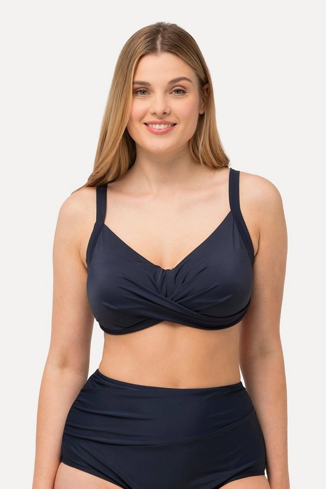 Ulla Popken Bustier-Bikini Bikini-Top Drapierung Softcups Träger verstellbar Ulla Popken Bustier-Bikini Bikini-Top Drapierung Softcups Träger verstellbar von Ulla Popken