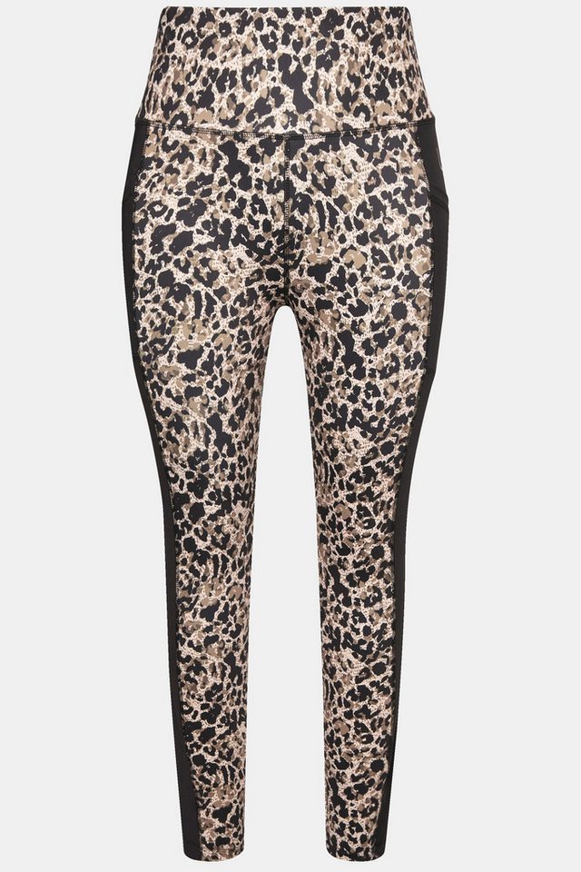 Ulla Popken Lederimitathose Sport-Leggings Leomuster schnelltrocknend recycelt von Ulla Popken