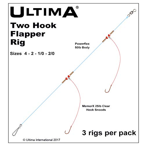 Ultima Unisex-Adult Flapper Rig Sea Fishing, Clear, 1/0 von Ultima
