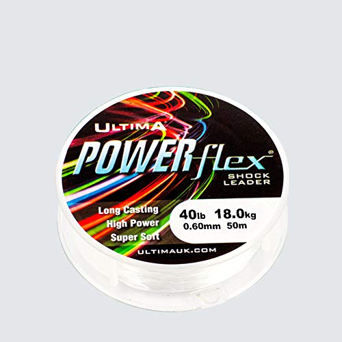 Ultima Powerflex Hohe Festigkeit Schlagschnur 50m Spule, Transparent, 0.60mm-40.0lb/18.1kg von Ultima