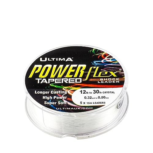 Ultima Powerflex Tapered Konisches Vorfach, Clear, P12.0lb/5.5kg < 30.0lb/13.6kg von Ultima