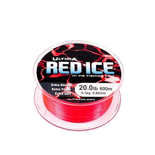 Ultima Red Ice Meeresangelschnur, Fluo-Rot, 20 von Ultima