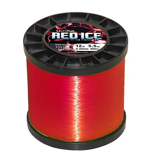 Ultima Red Ice Meeresangelschnur, Fluo-Rot, 25 von Ultima