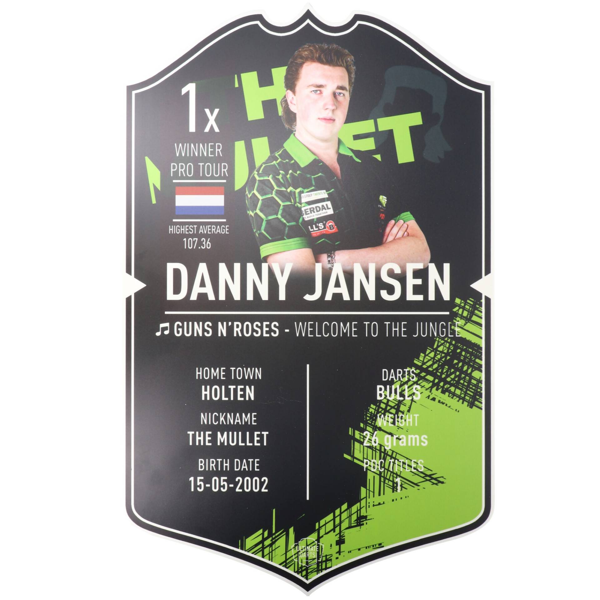 Danny Jansen Player Card 59 x 37 cm Danny Jansen Player Card 59 x 37 cm von Ultimate Darts