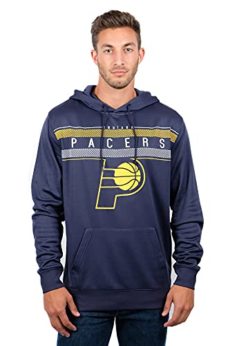 NBA Herren Fleece Hoodie Pullover Sweatshirt Poly Midtown, Herren, Midtown Hoodie,GHM1461F-IP-Small, blau, Small von Ultra Game