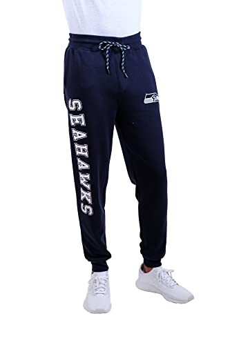 NFL Herren Jogger Pants Active Basic Fleece Sweatpants, Team Logo Dark, Herren, JBM2085A-SS-XLarge, Navy, X-Large von Ultra Game