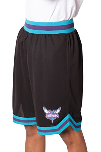 Ultra Game NBA Herren Active Knit Basketball Trainingsshorts Woven Team Logo Poly Mesh Shorts, Schwarz, Large von Ultra Game