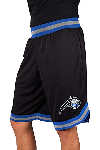 Ultra Game NBA Men's Active Knit Basketball Training Shorts Herren Woven Team Logo Poly Mesh, Schwarz, XX-Large von Ultra Game