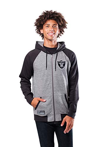 Ultra Game Herren Kapuzen-Sweatshirt, Raglan-Jacke mit durchgehendem Reißverschluss, Teamfarbe, Small von Ultra Game