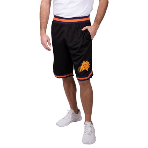 Ultra Game Herren NBA Men's Active Knit Basketball Training Shorts Woven Team Logo Poly Mesh, Schwarz, XX-Large von Ultra Game