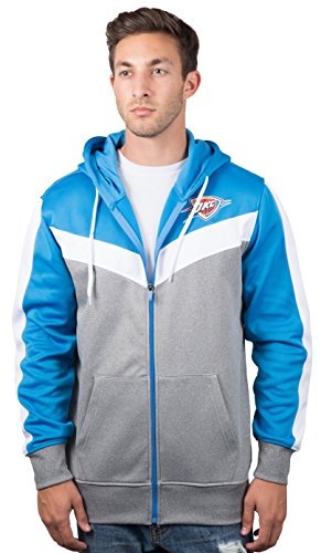 Ultra Game NBA Herren Fleece-Sweatshirt mit durchgehendem Reißverschluss, Herren, NBA Back Cut, Herren, Mannschaftsfarbe, Kontrast, Reißverschluss, Kapuzenpulli, GZM2948F, Teamfarbe, XX-Large von Ultra Game