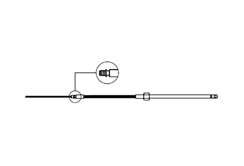Ultraflex, Mechanische Steuersysteme/kabel M58 komplett, 12 Zoll (3.66 m), 58925 von Ultraflex