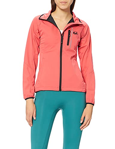 Ultrasport Damen-Funktions-Lauf-/Sport- und Outdoor-Softshelljacke Mia mit Ultraflow 5.000, Orange, Large von Ultrasport