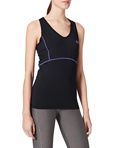 Ultrasport Damen-Funktions-Sport-Tank Top mit Quick-Dry-Funktion, schwarz (black purple), S von Ultrasport