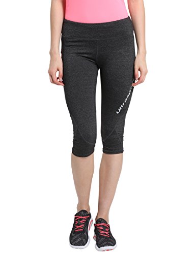 Ultrasport Damen Laufhose Capri Cara, Dunkelgrau-Melange, XS von Ultrasport