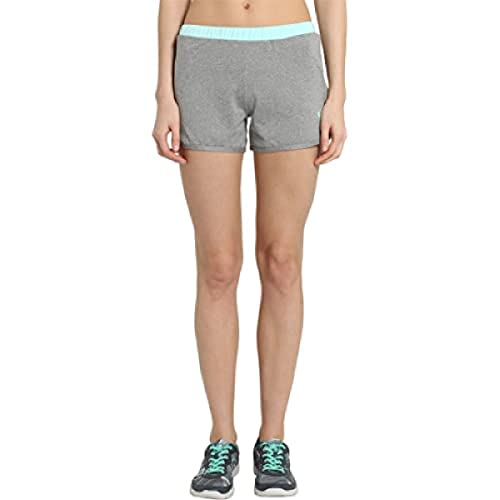 Ultrasport Damen Shorts Fitness-/Sport, Grau-Melange/Aqua, XL von Ultrasport