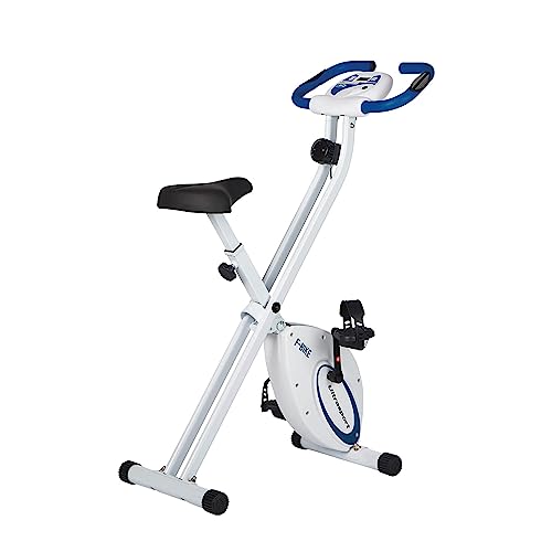 Ultrasport Heimtrainer Fahrrad Klappbar I Hometrainer Fahrrad Klappbar mit Komfort-Sattel I Ergometer Heimtrainer, Fitnessbikes, Indoor Bike, Trimmrad Heimtrainer Klappbar, Navy von Ultrasport